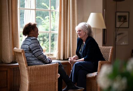 Senior talking to a therapist