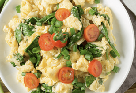 egg and spinach scramble 