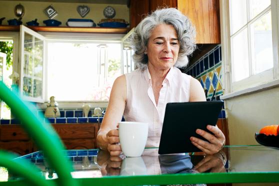 Woman on tablet